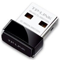 NIC TP-Link TL-WN725N, USB 2.0 Nano Adapter, 2,4GHz Wireless N 150 Mbps, Internal Antenna, Miniature design