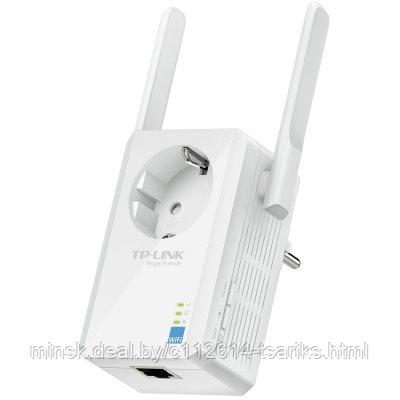 Repeater TP-Link TL-WA860RE, 300Mbps Wireless N Wall Plugged Range Extender with AC Passthrough, QCA(Atheros), - фото 1 - id-p187759346