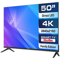 Prestigio LED LCD TV 50"(3840x2160) VA LED, 250cd/m2, USB, HDMI, RCA, CI slot, Optical, Media player,Android