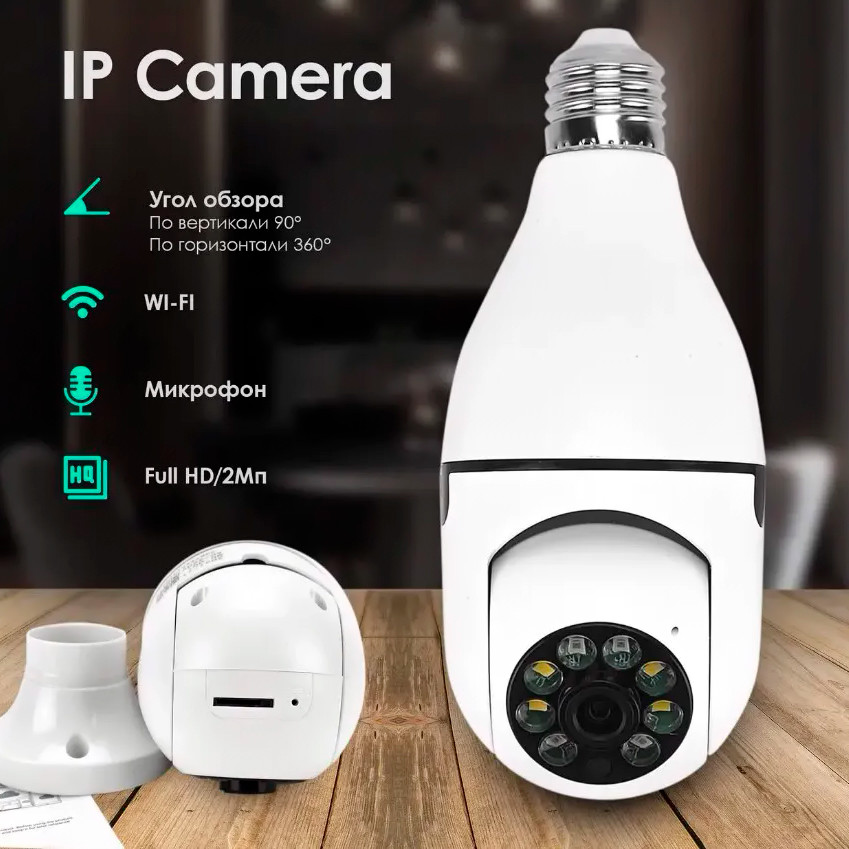 Беспроводная поворотная IP-камера наблюдения WiFi Panorama Camera