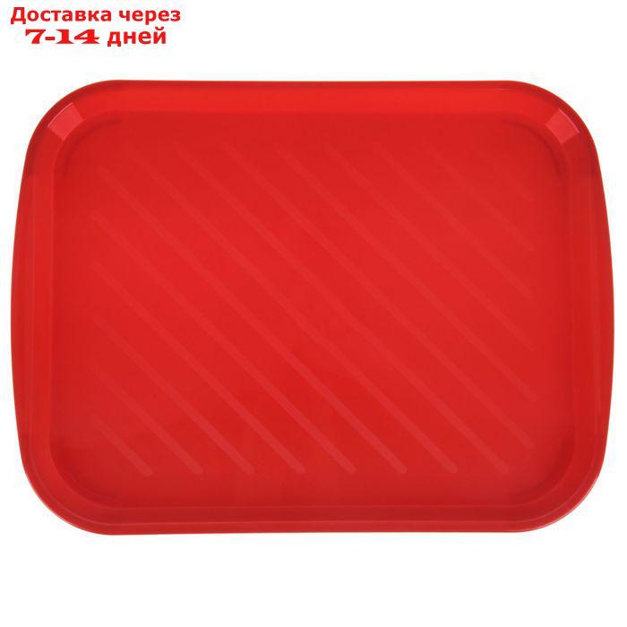 Поднос, 35×47 см, цвет красный