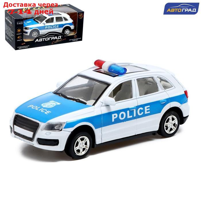 Машина металлическая "Полицейский джип", инерционная, свет и звук, масштаб 1:43 - фото 1 - id-p187744423