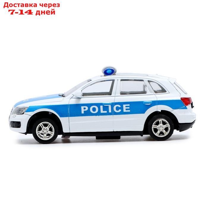 Машина металлическая "Полицейский джип", инерционная, свет и звук, масштаб 1:43 - фото 2 - id-p187744423