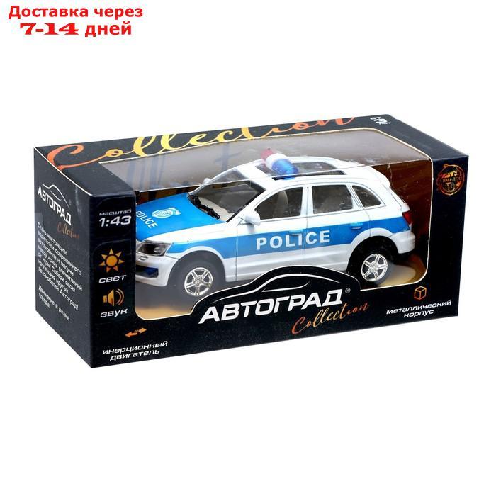 Машина металлическая "Полицейский джип", инерционная, свет и звук, масштаб 1:43 - фото 4 - id-p187744423