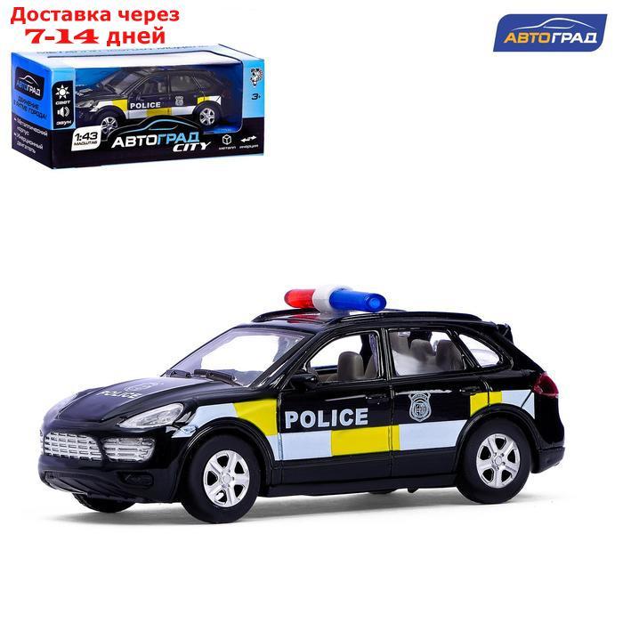 Машина металлическая "Полицейский джип", инерционная, свет и звук, масштаб 1:43 - фото 1 - id-p187744424