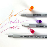Ручка капиллярная "Sketchmarker", 0.4 мм, оранжевый флуоресцентный, фото 4