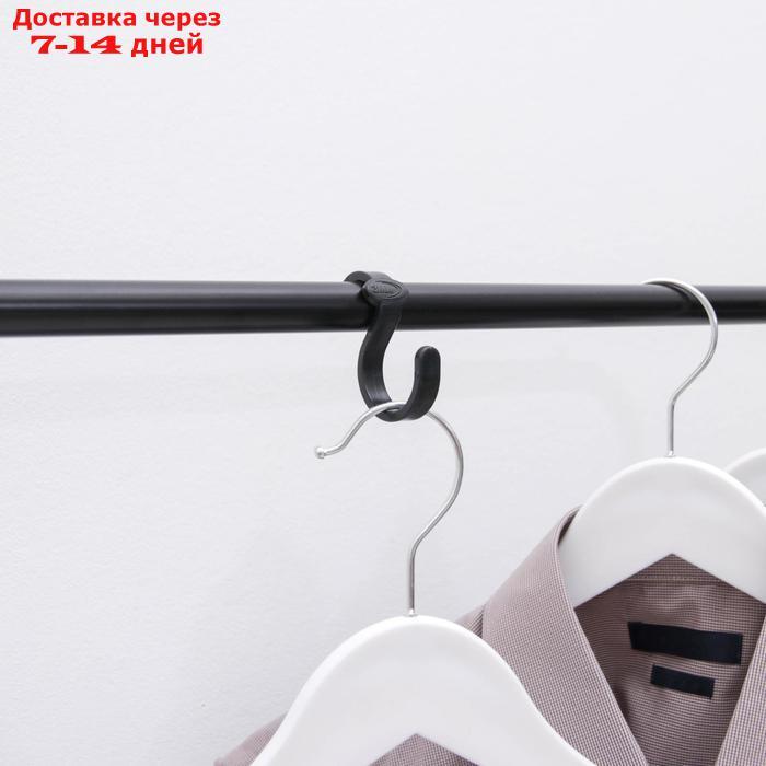 Вешалка гардеробная "Радуга 3", 82,5×42×150 см, цвет чёрный - фото 2 - id-p187745669