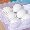 Контейнер для хранения яиц, 24 ячейки, двухуровневый, цвет МИКС, фото 3