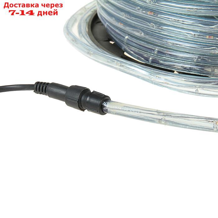 LED шнур 11 мм, круглый, 100 м, фиксинг, 2W-LED/м-24-220V, в компл. набор д/подкл, БЕЛЫЙ - фото 3 - id-p187745999