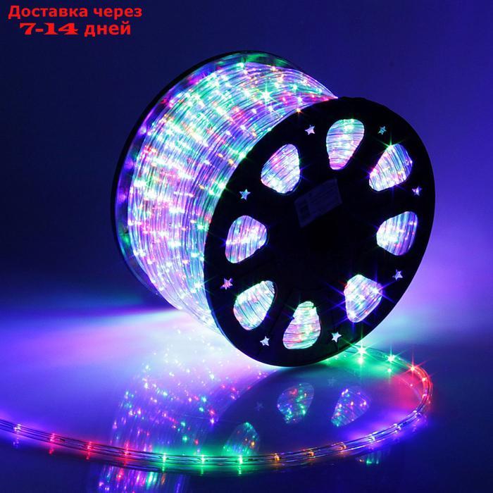 LED шнур 11 мм, круглый, 100 м, фиксинг, 2W-LED/м-24-220V, в компл. набор д/подкл, МУЛЬТИ - фото 1 - id-p187746023