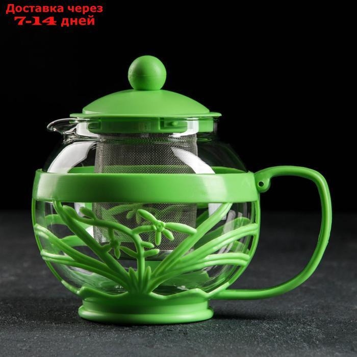 Чайник заварочный "Флора", с металлическим ситом, 750 мл, цвет МИКС - фото 1 - id-p187748947
