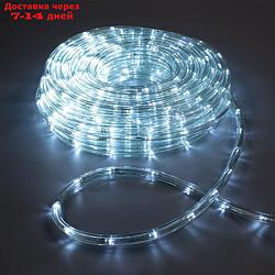 LED шнур 10 мм, круглый, 20 м, чейзинг, 2W-LED/м-24-220V, с контр. 8р, БЕЛЫЙ