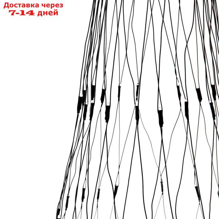 Гирлянда "Сеть" d=1.5 мс кольцом на ёлку, IP20, тёмная нить, 204 LED, свечение мульти, 8 режимов, 220 В - фото 4 - id-p187746073