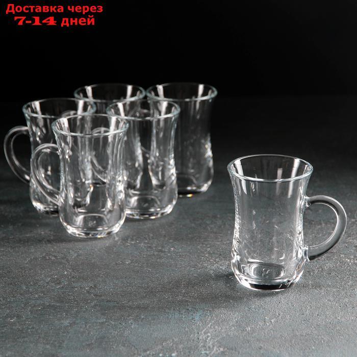 Набор стаканов для чая с ручкой "Чай и Кофе", 145 мл, 6 шт