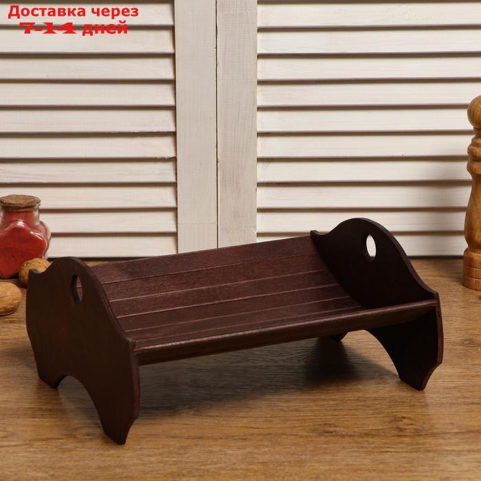 Хлебная корзинка деревянная "Колосок", прозрачный лак, цвет орех, 29×24×13.5 см - фото 1 - id-p187752079