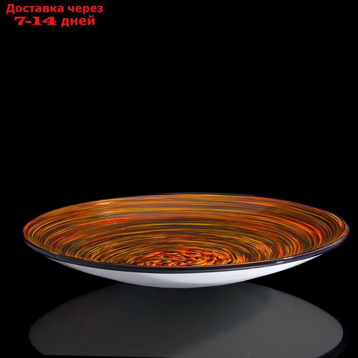 Блюдо интерьерное "Milan Glass", оранжевая - фото 2 - id-p187747246