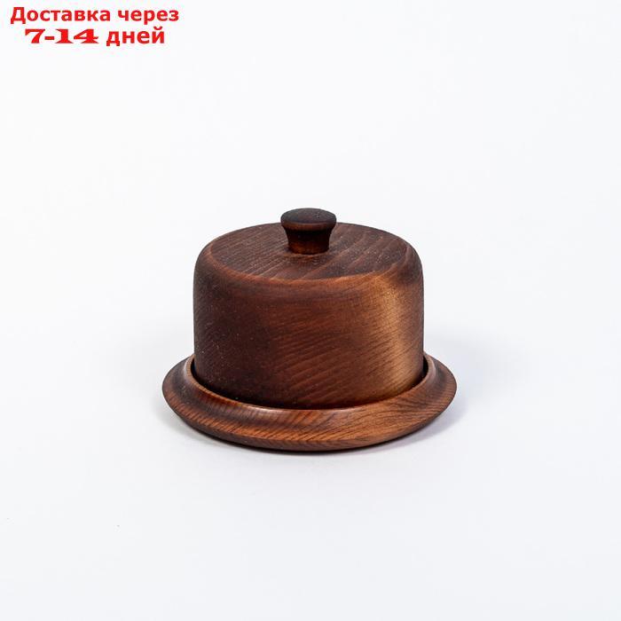 Масленка из натурального кедра, 13,5×9×2 см, цвет шоколадный - фото 2 - id-p187751172