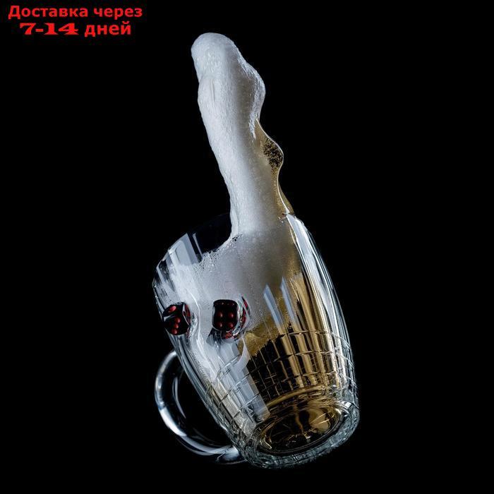 Кружка "Непробиваемая", игральные кости, для пива,микс 500 мл - фото 2 - id-p187752184