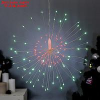 Фигура новогодняя "Салют", АА*4 (не в компл.), 120 LED, ЗЕЛЕНО-РОЗОВЫЙ