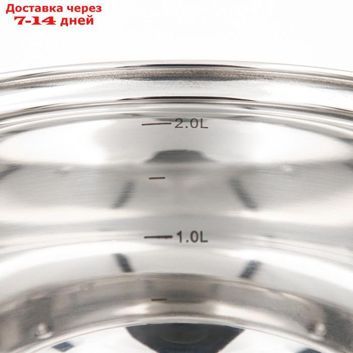 Кастрюля Доляна "Вернер", 2,5 л, d=18 см, со стеклянной крышкой - фото 6 - id-p187750297