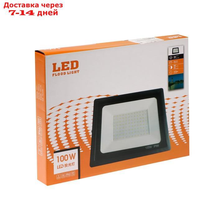 Прожектор светодиодный Luazon Lighting 100 Вт, 7700 Лм, 6500К, IP66, 220V - фото 6 - id-p187746455