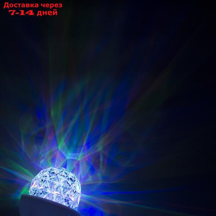 Световой прибор "Хрустальный шар на подставке", 12х12 см, 220V, RGB - фото 2 - id-p187746530