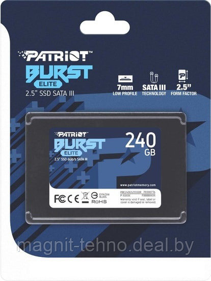 SSD Patriot Burst Elite 240GB PBE240GS25SSDR - фото 1 - id-p187766925