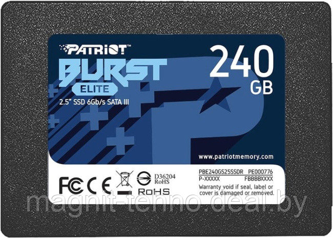 SSD Patriot Burst Elite 240GB PBE240GS25SSDR - фото 2 - id-p187766925