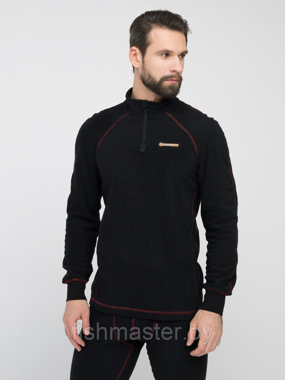 Термобелье HUNTSMAN Thermoline ZIP ткань Флис цвет Черный, 3XL/188 - фото 5 - id-p187767805