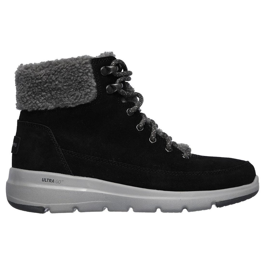 Ботинки женские SKECHERS GLACIAL ULTRA Black/Gray