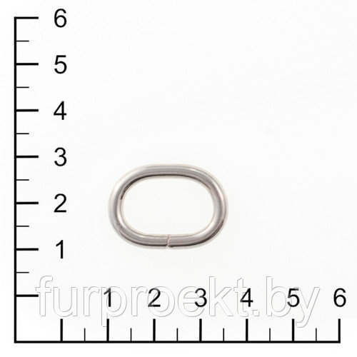 Кольцо овальное 19,2х11,9мм (3,4мм) никель роллинг D