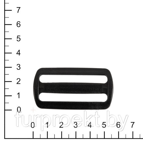 Пряжка 50мм 2-щелевая чёрн VP (R 00016, 2-щелев (А),H-PB002 (H))