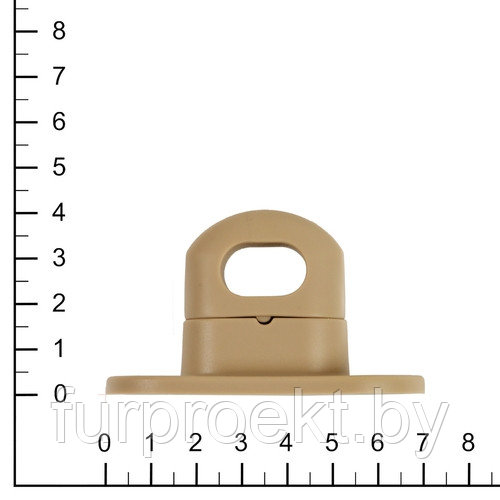 Защелка поворотная Z 0007 308 бежев. c лого Moriskon