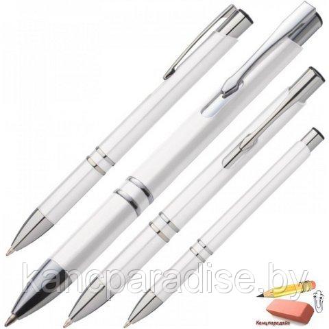 Ручка шариковая автоматическая Easy Gifts Baltimore, 0,7 мм., синяя, белый/серебристый, арт.10461 - фото 1 - id-p187800959