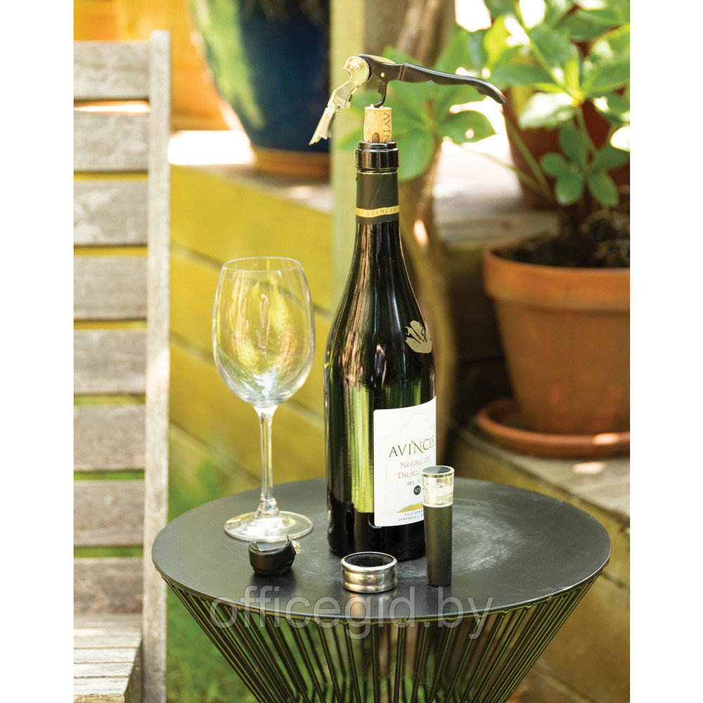 Набор для вина "Cомелье Vino", черный, серебристый - фото 3 - id-p187026896