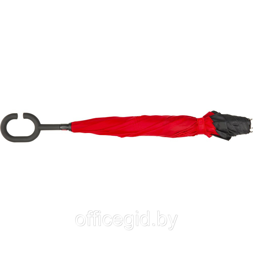 Зонт-трость "RU-6", 107 см, черный, красный - фото 5 - id-p187027085