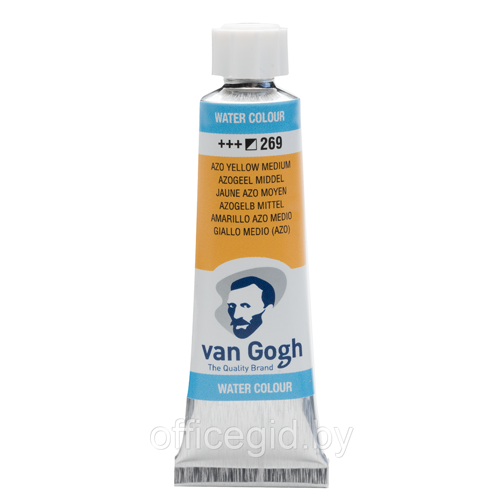 Краски акварельные "Van Gogh", 269 желтый средний AZO, 10 мл, туба