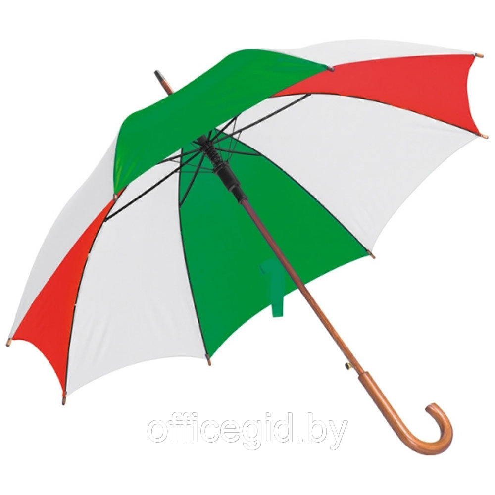 Зонт-трость "Nancy", 105 см, красный, зеленый, белый - фото 1 - id-p187027106