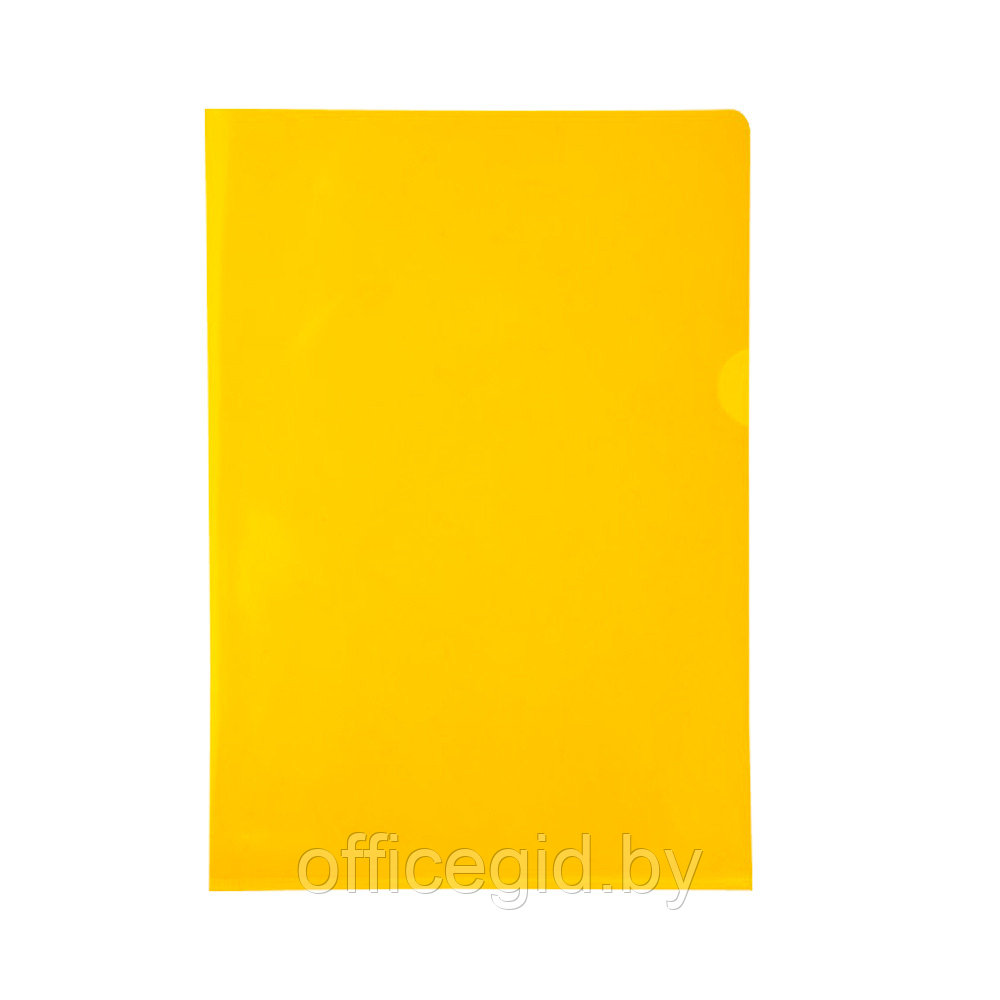 Папка-уголок "Exacompta", А4, 130 мк, ПВХ, прозрачный, желтый - фото 1 - id-p180587885