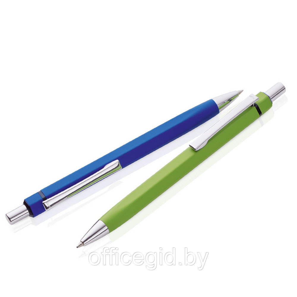 Ручка шариковая автоматическая "Six", 1.0 мм, красный, серебристый, стерж. синий - фото 2 - id-p180056603