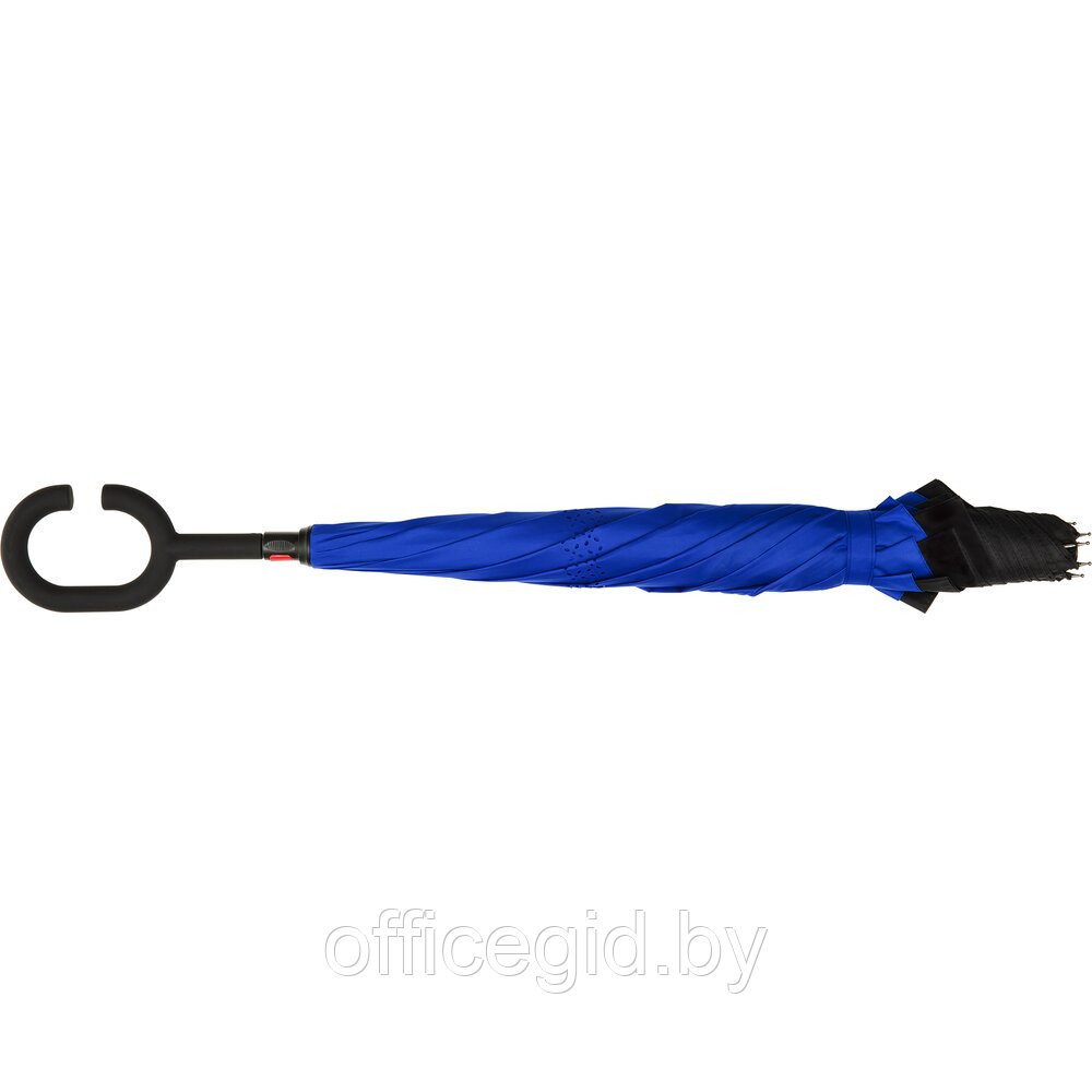 Зонт-трость "RU-6", 107 см, черный, синий - фото 5 - id-p187027124