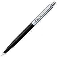 Ручка шариковая автоматическая "Senator Point Metal", 1.0 мм, черный, серебристый, стерж. синий