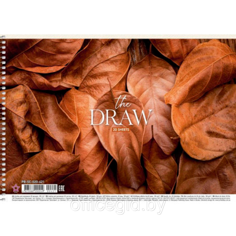 Альбом для рисования "The draw", A4, 20 листов, спираль