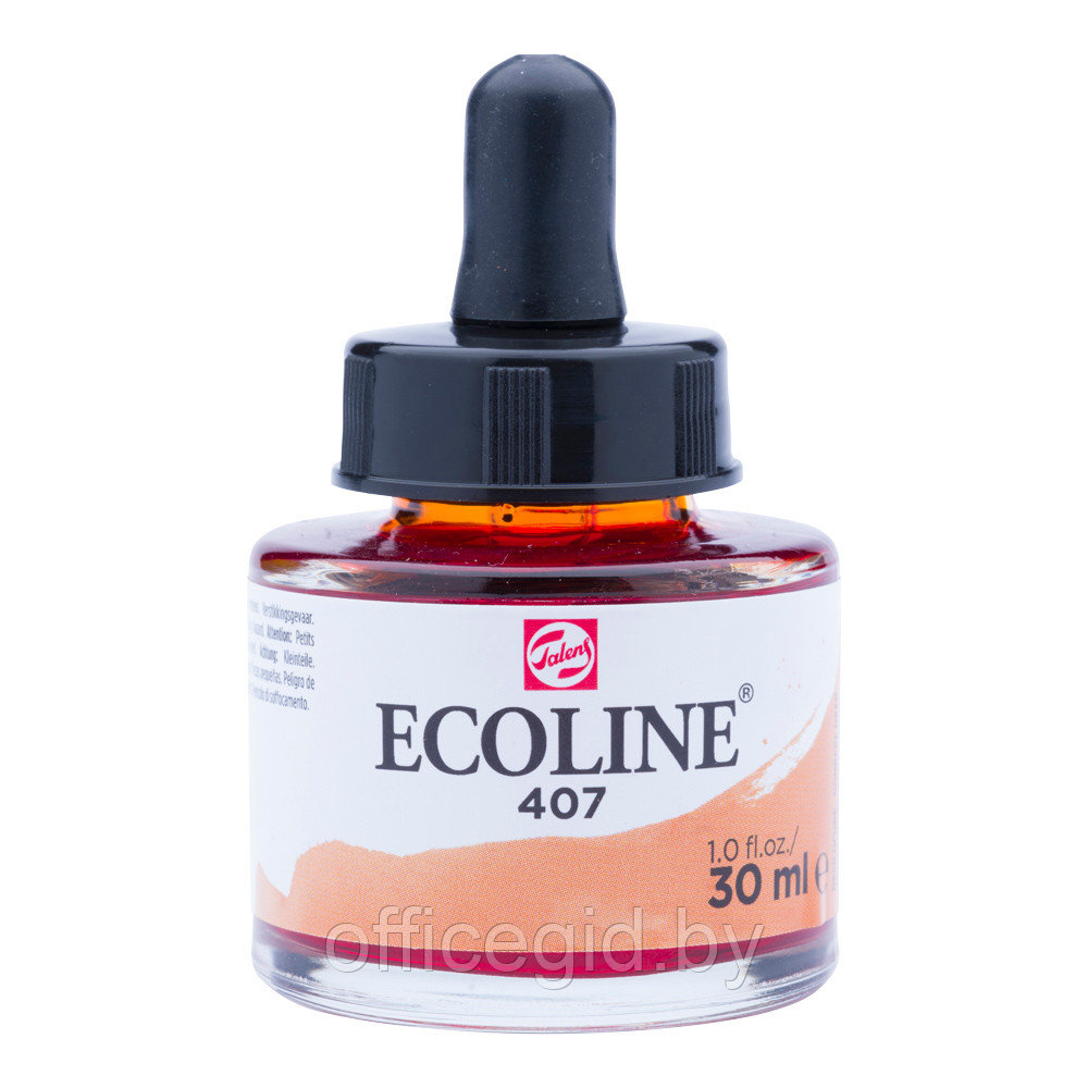 Жидкая акварель "ECOLINE", 407 охра тёмная, 30 мл - фото 1 - id-p187160906