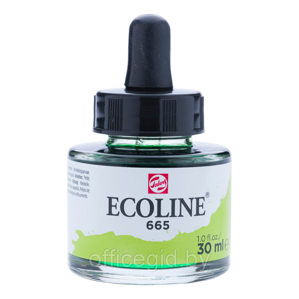 Жидкая акварель "ECOLINE", 665 зелёный весенний, 30 мл - фото 1 - id-p187160908