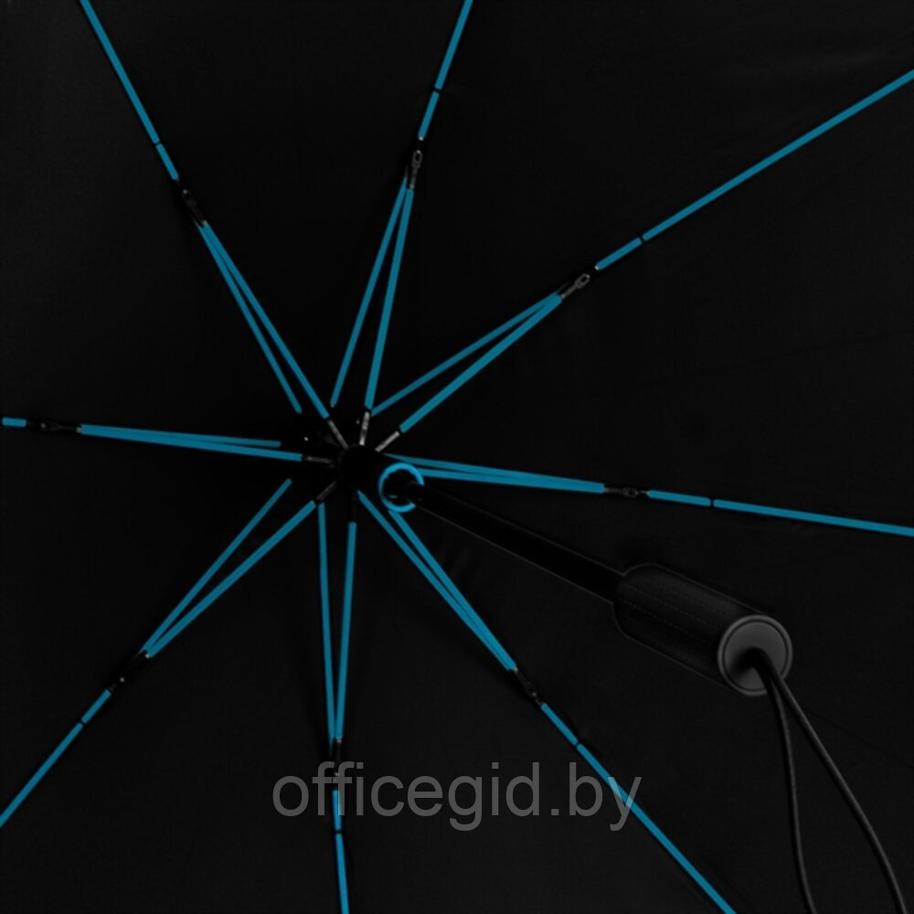 Зонт-трость "ST-12-BLUE", черный, голубой - фото 3 - id-p187027129