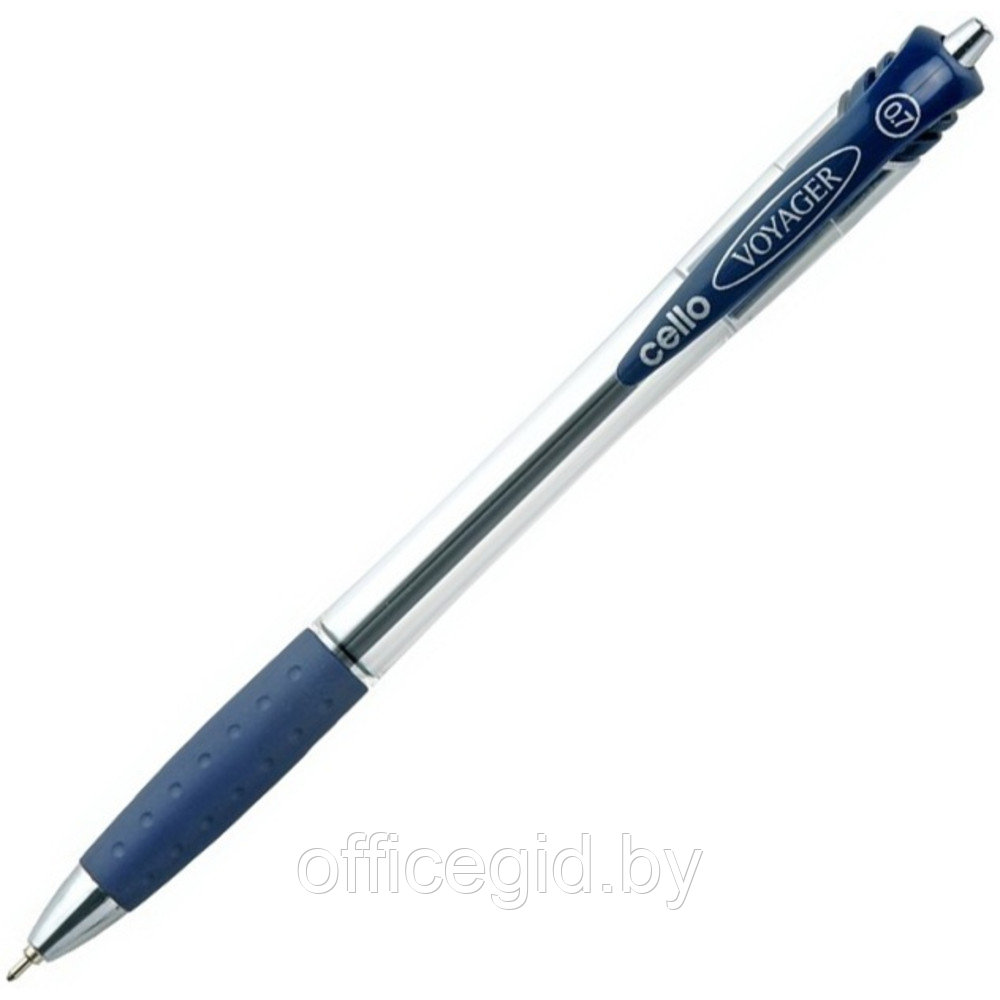Ручка шариковая автоматическая "Voyager", 0.7 мм, прозрачный, стерж. синий - фото 1 - id-p180056581