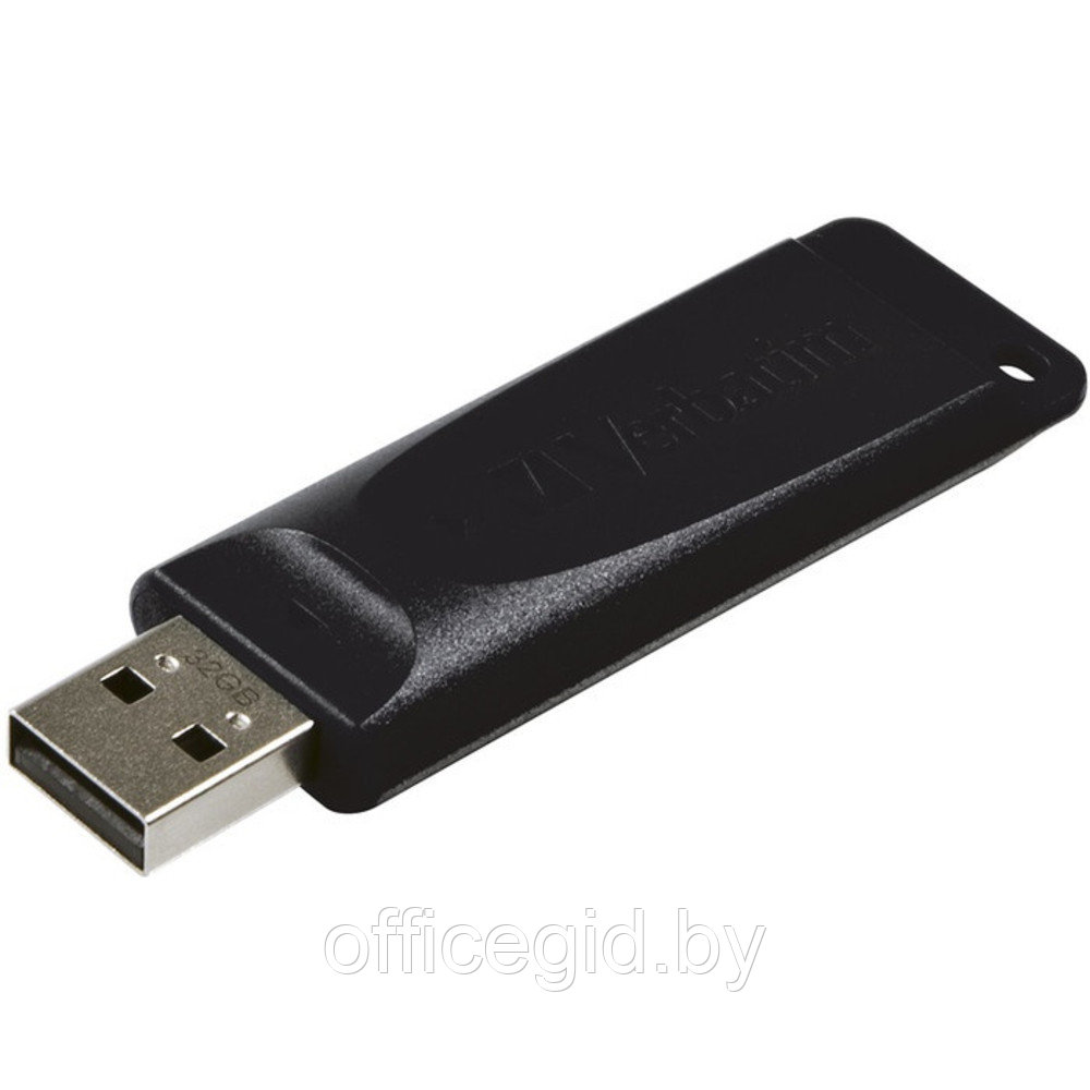 USB-накопитель "Slider", 32 гб, usb 2.0, черный - фото 1 - id-p180057494
