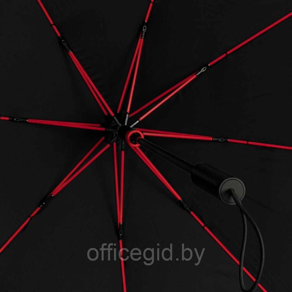 Зонт-трость "ST-12-RED", черный, красный - фото 2 - id-p187027110