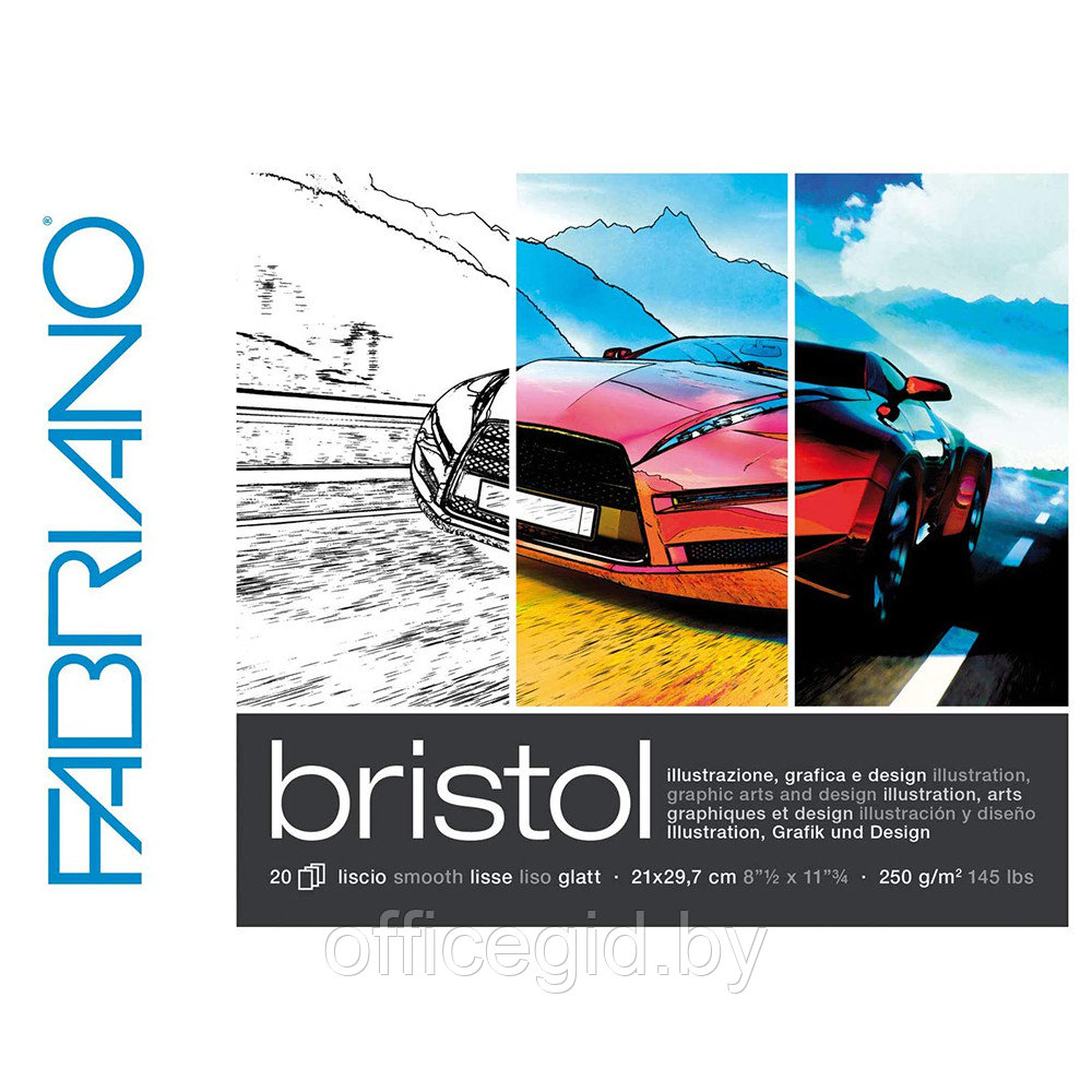 Блок-склейка "Bristol", 21х29.7 см, 240 г/м2, 20 листов - фото 1 - id-p180056080